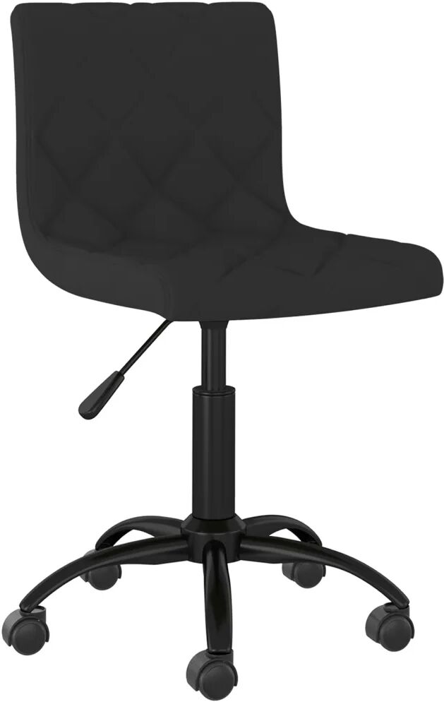 vidaXL Chaise pivotante de salle à manger Noir Velours