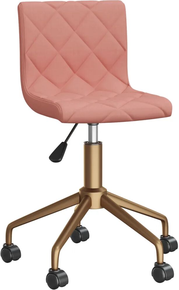 vidaXL Chaise pivotante de salle à manger Rose Velours