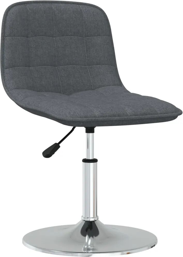 vidaXL Chaise pivotante de salle à manger Gris foncé Tissu