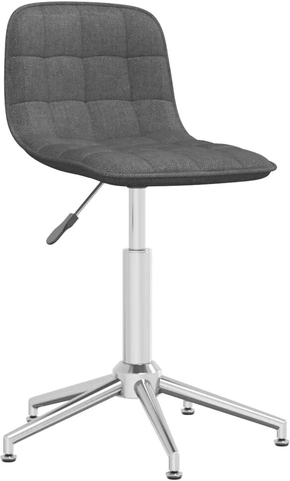 vidaXL Chaise pivotante de salle à manger Gris clair Tissu