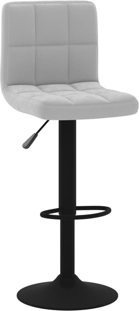 vidaXL Tabouret de bar Gris clair Velours