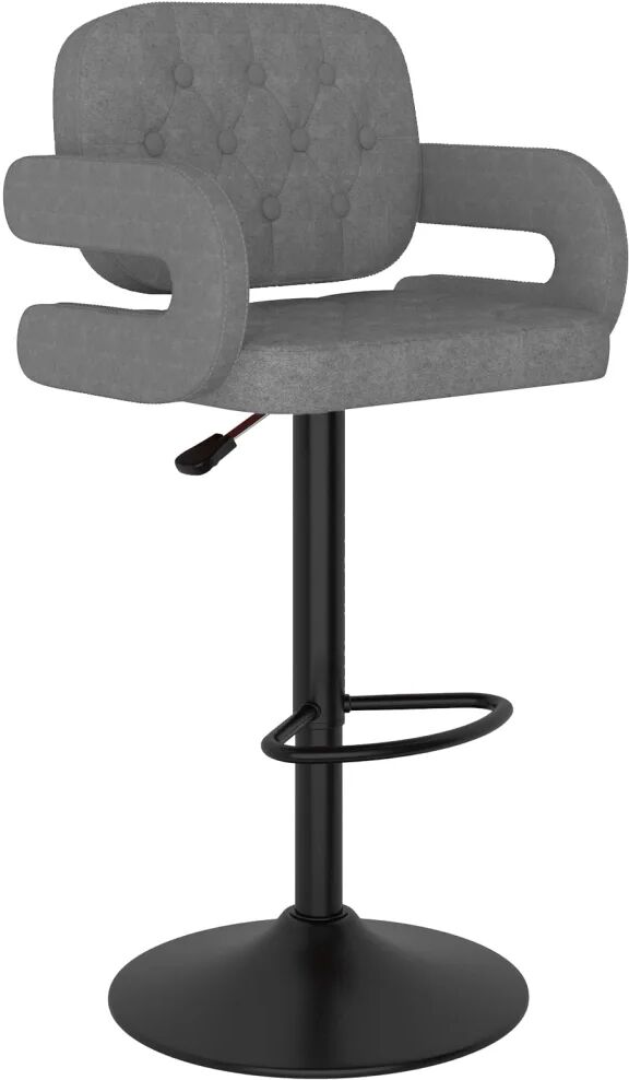 vidaXL Tabouret de bar Gris clair Tissu