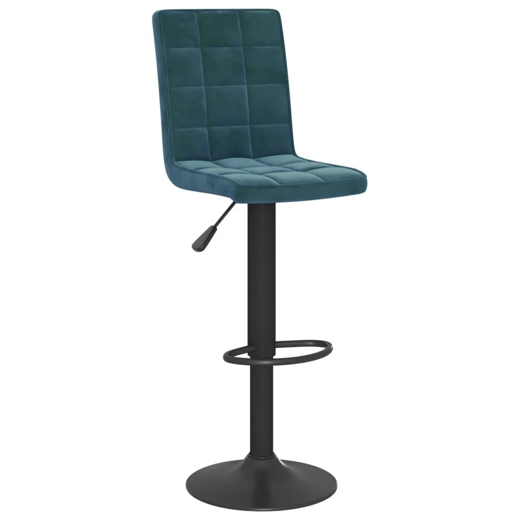 vidaXL Tabouret de bar Bleu Velours