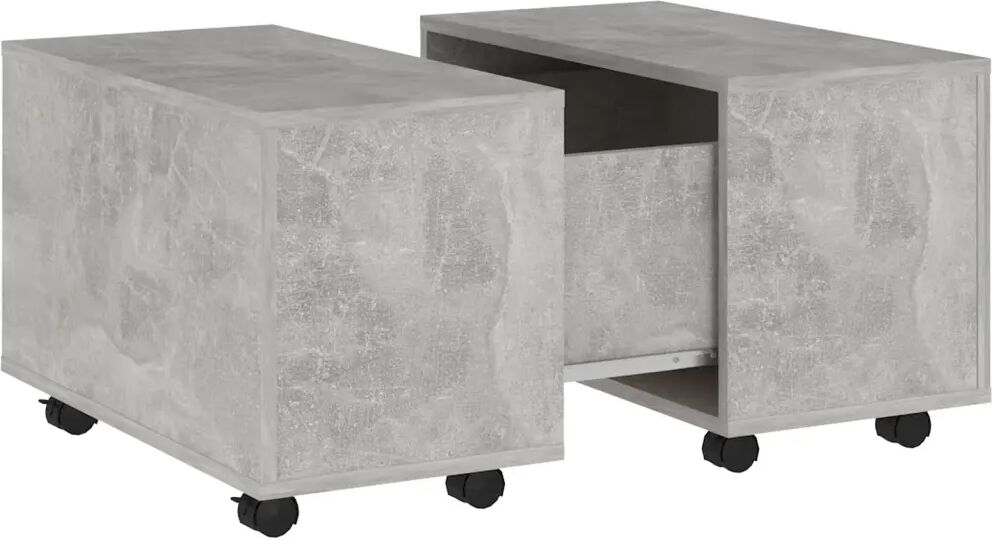 vidaXL Table basse Gris béton 60x60x38 cm Aggloméré