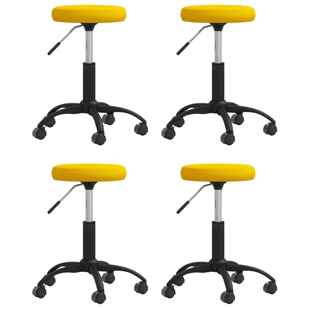 vidaXL Chaises de salle à manger 4 pcs Jaune moutarde Velours