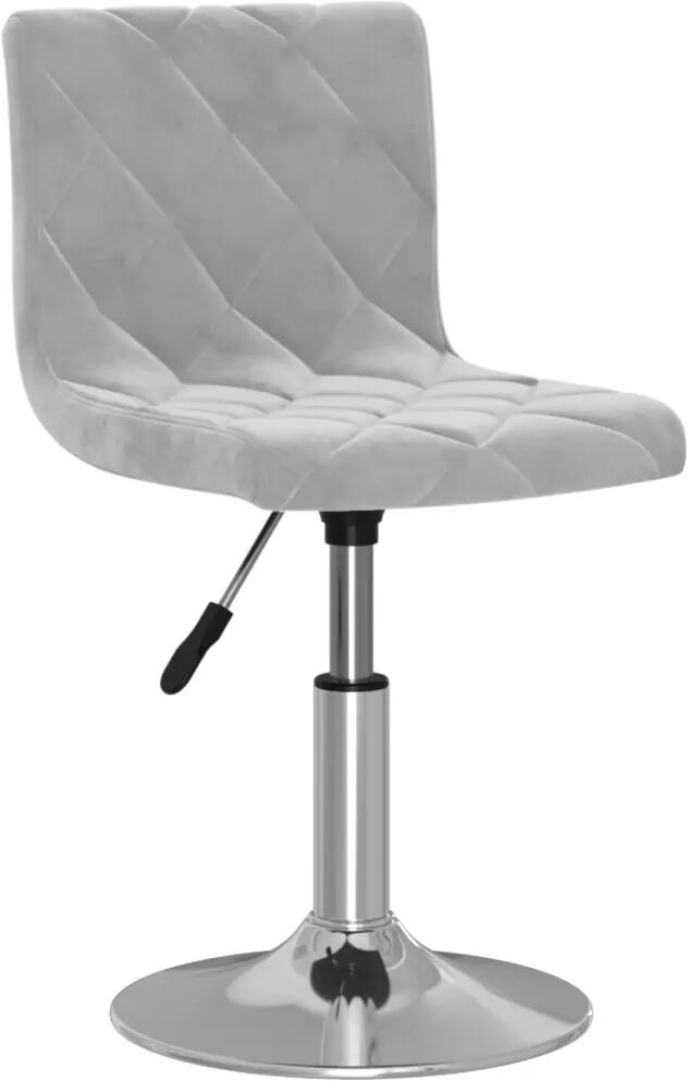 vidaXL Chaise pivotante de salle à manger Gris clair Velours