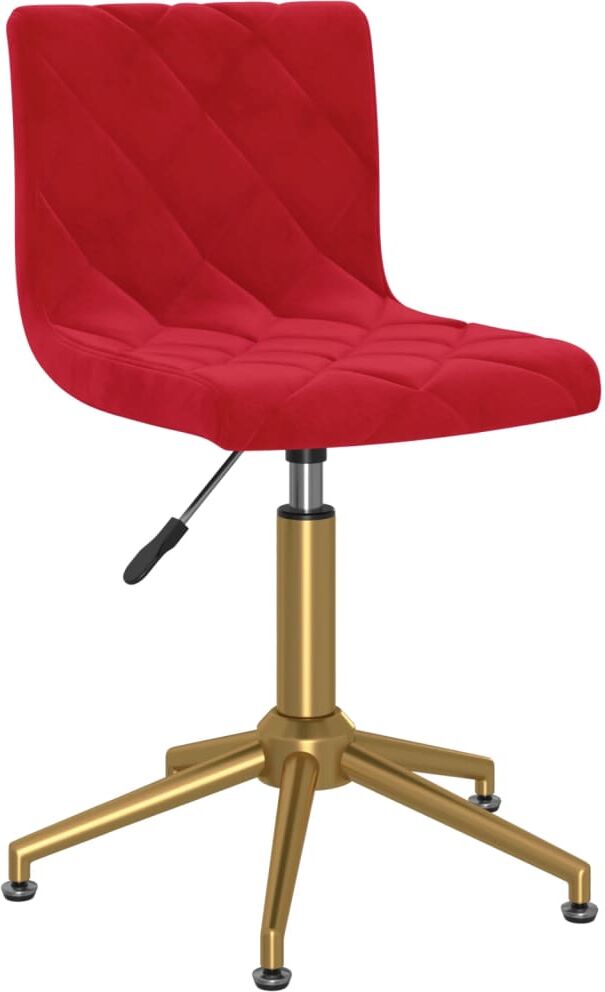 vidaXL Chaise pivotante de salle à manger Rouge bordeaux Velours