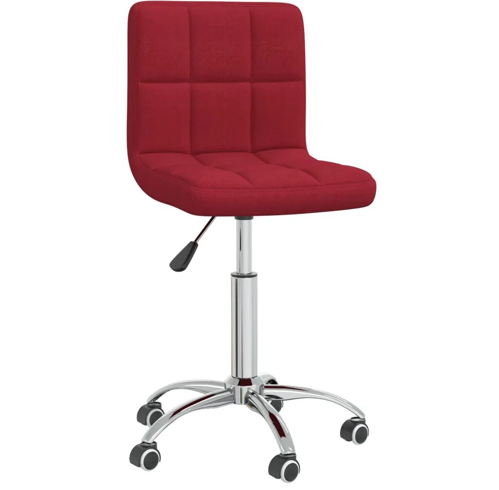 vidaXL Chaise pivotante de salle à manger Rouge bordeaux Tissu