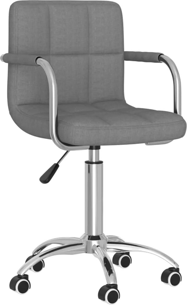 vidaXL Chaise pivotante de salle à manger Gris clair Tissu