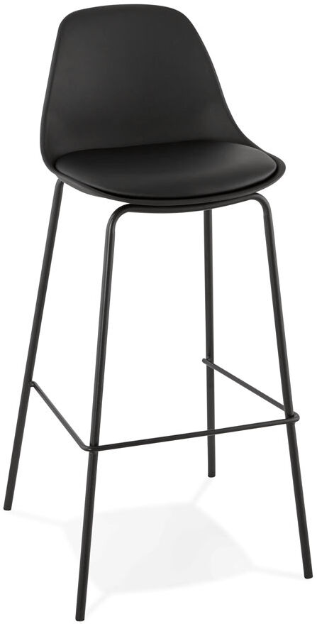 ALTEREGO Tabouret de bar 'COOKIE' noir style industriel