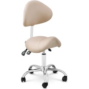 physa Sattelstuhl - 55 - 69 cm - 150 kg - Creme­far­ben, Silbern