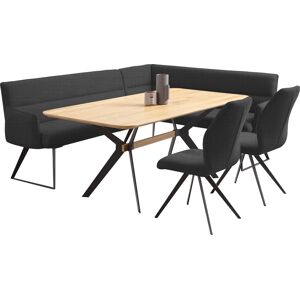 Home affaire Eckbankgruppe »Preston«, (4 tlg.), Moderne und bequeme... Jet Black (Fiction 5522) + schwarz