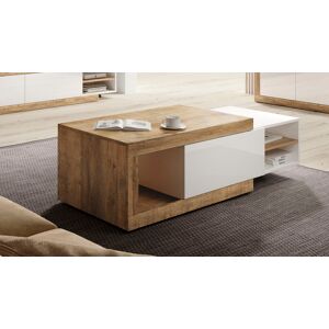 Helvetia Couchtisch »Sintra«, Breite 140 cm samdal oak/weiss hochglanz + samdal oak + samdal oak/weiss