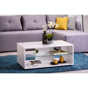 INOSIGN Couchtisch »Trentino«, Breite ca. 101 cm, mit Rollen Weiss hochglanze