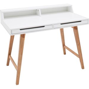 MCA furniture Schreibtisch »Tiffy«, weiss matt lackiert, Gestell Massivholz... weiss matt + Buchefarben + weiss matt