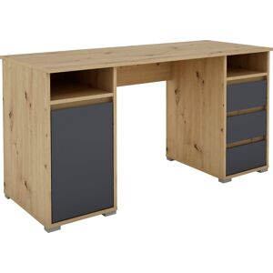 byLIVING Schreibtisch »Lobo«, Breite 138 cm Artisan Eiche/Anthrazit + Artisan Eiche + Artisan Eiche Größe