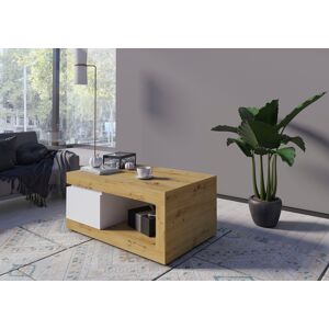 INOSIGN Couchtisch »Luci«, Breite 110 cm eichefarben Artisan/Alpinweiss Größe