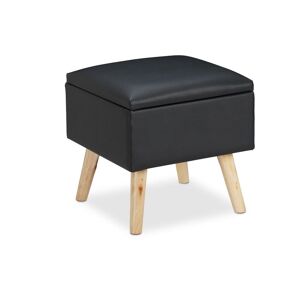 relaxdays Hocker Schwarz Größe