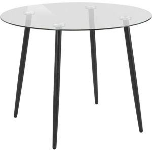 INOSIGN Glastisch »Danny«, runder Esstisch mit einem Ø von 100 cm glas/schwarz Größe