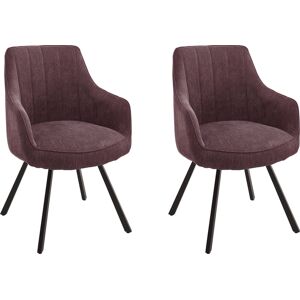 MCA furniture Esszimmerstuhl »Sassello«, (Set), 2 St., Stuhl 180°drehbar mit... Merlot + Schwarz matt lackiert Größe