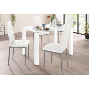 INOSIGN Essgruppe, (Set, 5 tlg.), mit Glastisch, Breite 120 cm Weiss/Weiss Größe