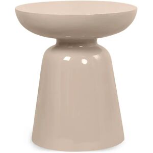 NV GALLERY Beistelltisch CERSEÏ - Beistelltisch, Beige mit Glossy Finish, H44  Beige