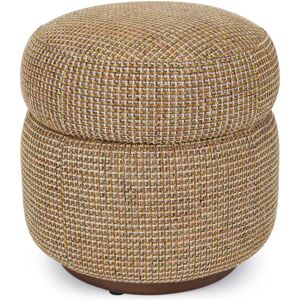 NV GALLERY Pouf MOSSO - Pouf, Tweed in Miami Gelb, H42  Gelb / Braun