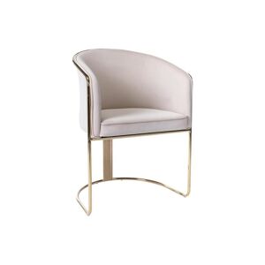 Stuhl mit Armlehnen - Samt & Metall - Beige und Goldfarben - JOSETHE von Pascal MORABITO