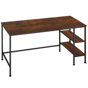 tectake Schreibtisch Donegal 140x60x76,5cm - Industrial Holz dunkel, rustikal