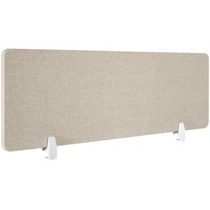 tectake Schreibtisch Trennwand Noisy mit abgerundeten Ecken - 130 x 40 cm, beige