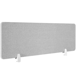 tectake Schreibtisch Trennwand Noisy mit abgerundeten Ecken - 130 x 40 cm, grau