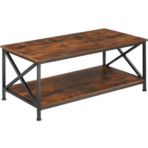 tectake Couchtisch Pittsburgh 100x55x45,5cm - Industrial Holz dunkel, rustikal