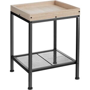 tectake Beistelltisch Rochester 41,5x41x56cm - Industrial Holz hell, Eiche Sonoma