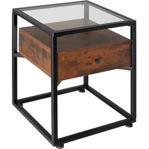 tectake Nachttisch Preston 43x45x54,5cm - Industrial Holz dunkel, rustikal