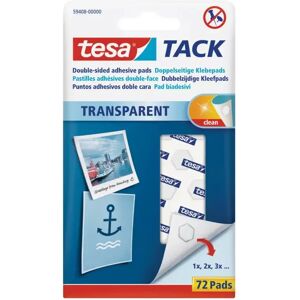 Tesa - Doppelseitige Klebepads, 72stk, Transparent