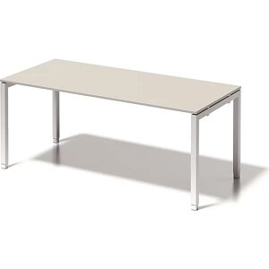 BISLEY Schreibtisch CITO, U-Gestell, HxBxT 650 - 850 x 1800 x 800 mm, Gestell weiß, Platte grauweiß