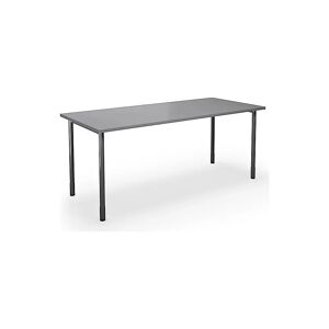 kaiserkraft Mehrzwecktisch DUO-C, gerade Platte, BxT 1600 x 800 mm, lichtgrau, schwarz