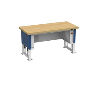 kaiserkraft Schwerlasttisch, elektrisch höhenverstellbar, Plattenbreite 1685 mm, Flächentraglast 1000 kg, enzianblau RAL 5010