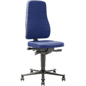 bimos Arbeitsdrehstuhl All-in-One, mit Rollen, Stoffpolster, blau