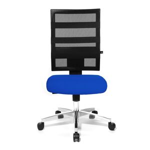 Topstar Bürodrehstuhl X-PANDER, Netzrückenlehne mit elastischen Gummibändern, schwarz / blau