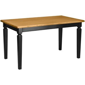VEGA Tisch Noto rechteckig; 160x80x76 cm (LxBxH); Platte eiche/tabak, Gestell schwarz; rechteckig