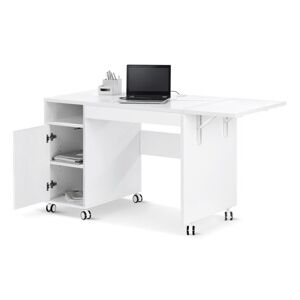 Multifunktionstisch mit erweiterbarer Tischplatte - Tchibo - Weiss Holz   unisex
