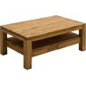 MCA furniture Couchtisch, Couchtisch Massivholz mit Schubladen Asteiche + Asteiche/Asteiche Größe