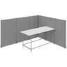 Schallschutz Stellwand System Otto Kind Meeting Point, 6 x 1-seitige Akustikwände & 1 Tisch mit B 2500 mm, Gesamtmasse B 3630 x T 3130 x H 2000 mm