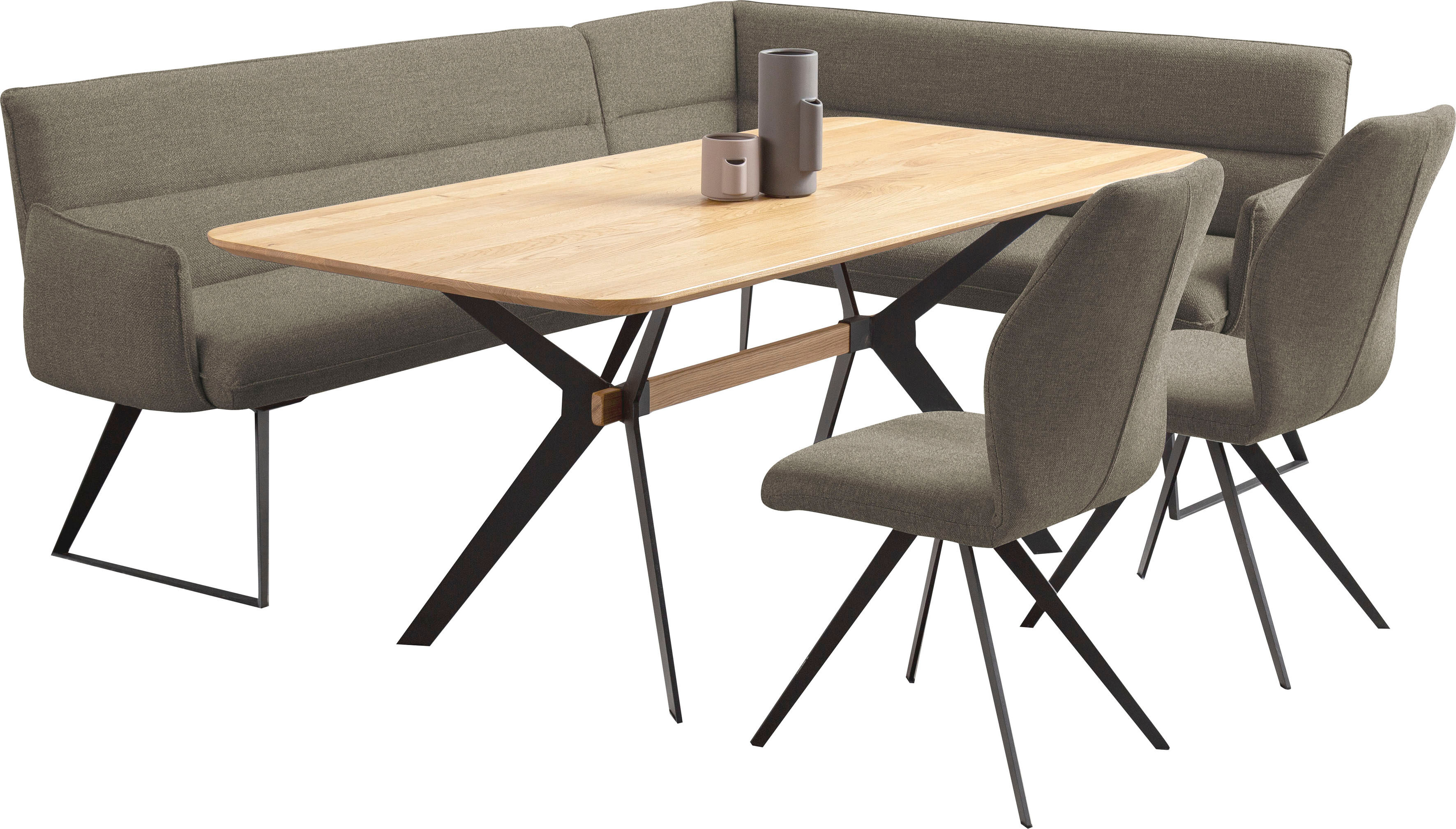 Premium collection by Home affaire Eckbankgruppe »Preston«, (4 tlg.), Moderne... braun