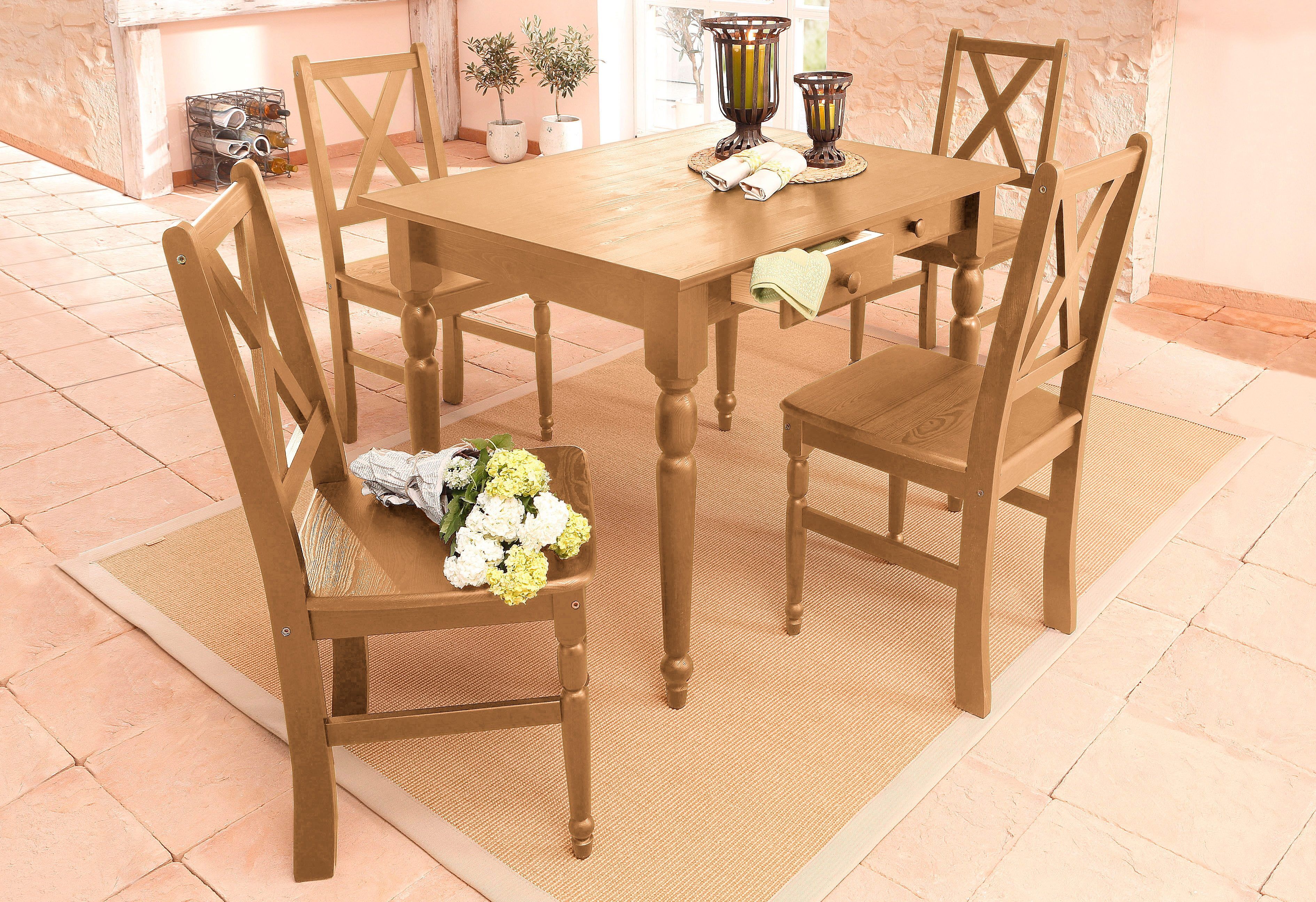 Home affaire Essgruppe »Noah«, (Set, 5 tlg.) beige