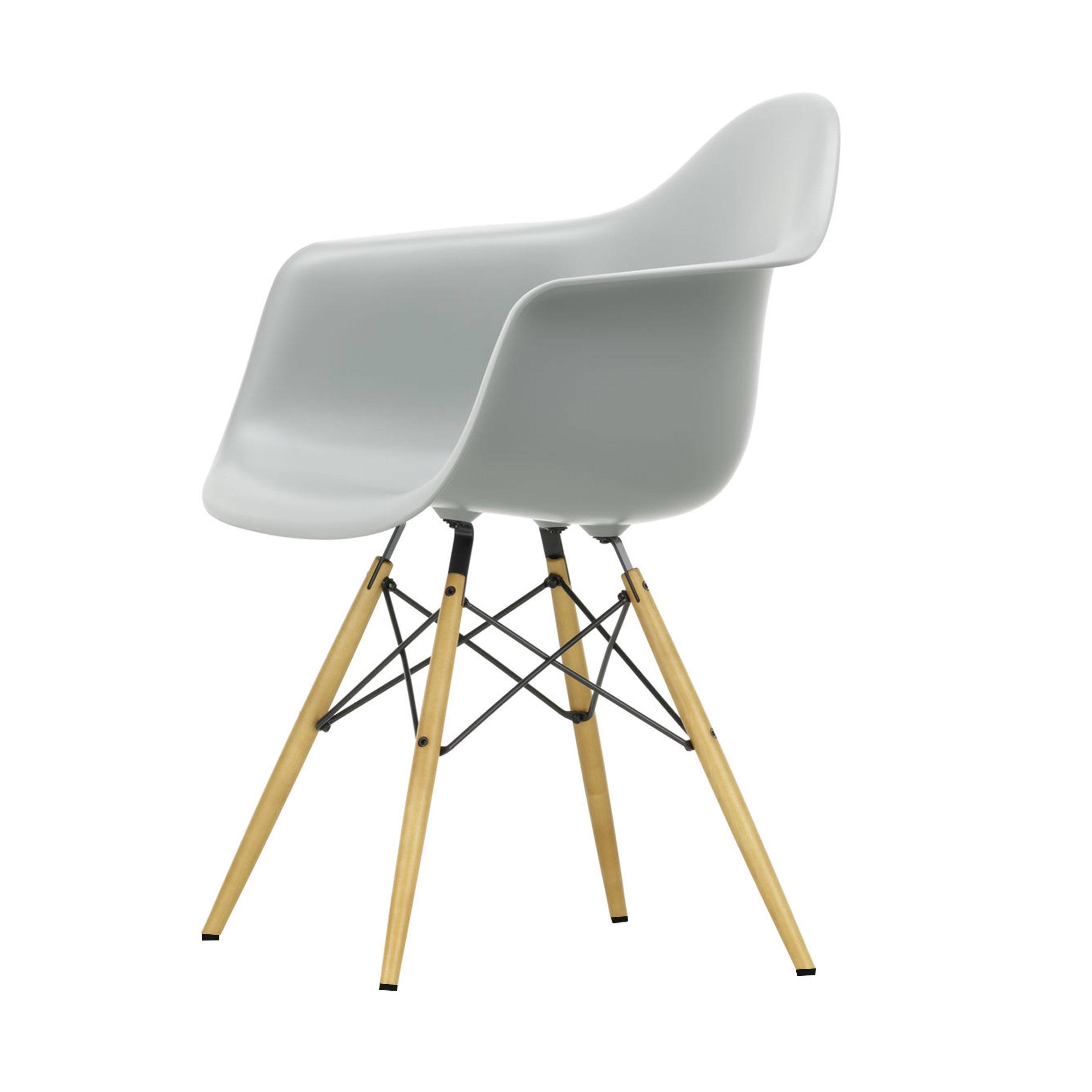 Vitra Eames Plastic Armchair Stuhl DAW mit Filzgleitern  grau