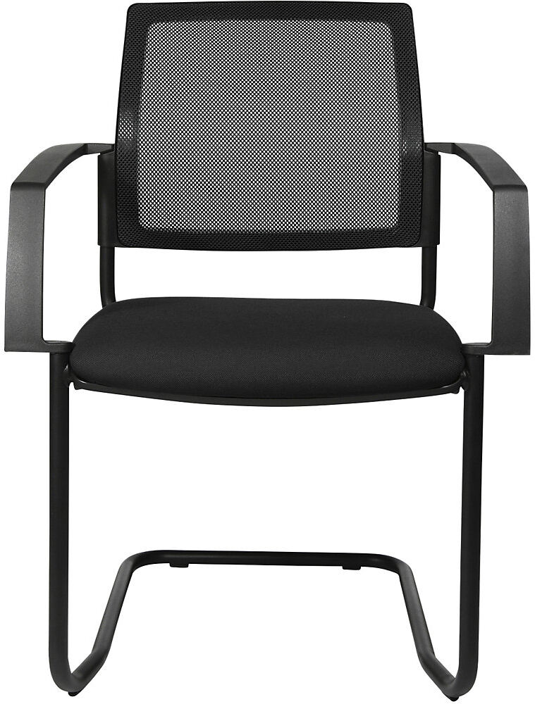 Topstar Netz-Stapelstuhl Freischwinger, VE 2 Stk Sitz schwarz, Gestell schwarz