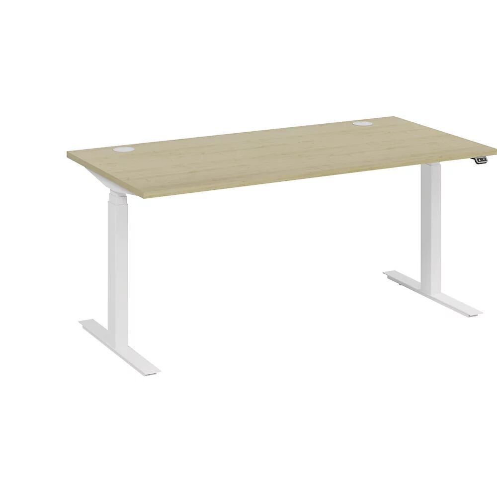 Schreibtisch BOTTOM-UP white BxT 1600 x 800 mm Akazie-Dekor