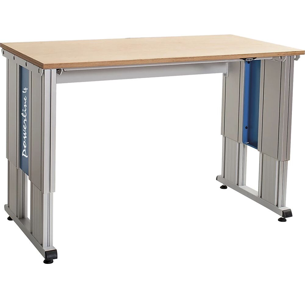 bedrunka hirth Schwerlasttisch, elektrisch höhenverstellbar Buche-Multiplex BxT 2000 x 750 mm